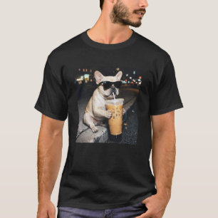 French Bulldog Iced Coffee T-Shirt