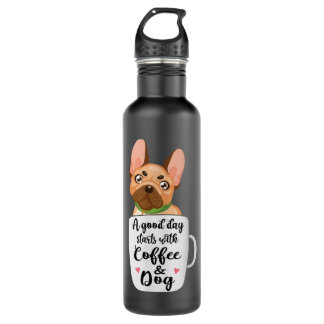 French Bulldog in a coffee cup dog mum 710 Ml Water Bottle