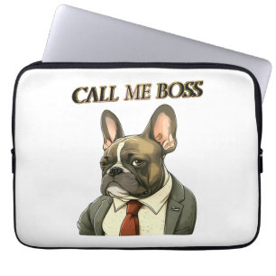 French Bulldog in a Suit Laptop Sleeve