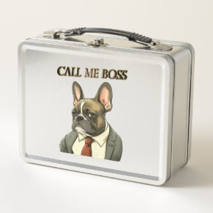 French Bulldog in a Suit Metal Lunch Box