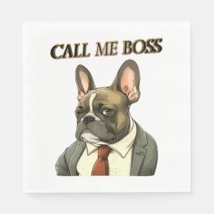 French Bulldog in a Suit   Napkin