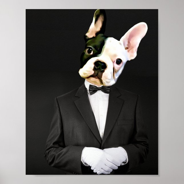 French Bulldog in a Tux Poster (Front)