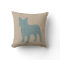 French Bulldog in Blue on Linen Look