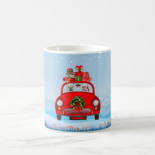 French Bulldog In Car With Santa Claus Coffee Mug