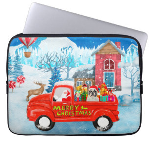 French Bulldog in Christmas Delivery Laptop Sleeve