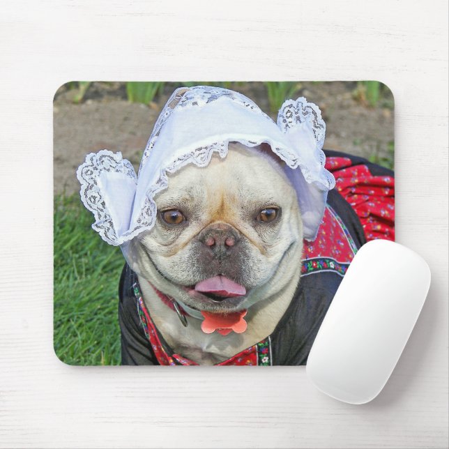 French Bulldog In Dutch Costume Mouse Mat (With Mouse)