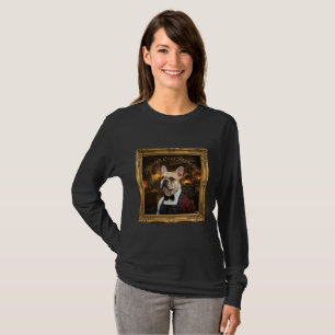 French Bulldog in Gold Frame Long Sleeve T-Shirt
