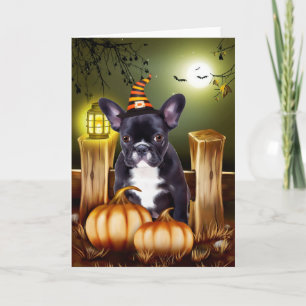 French Bulldog in Halloween Costume  Card
