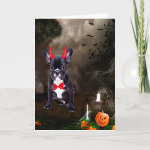 French Bulldog in Halloween Costume Card