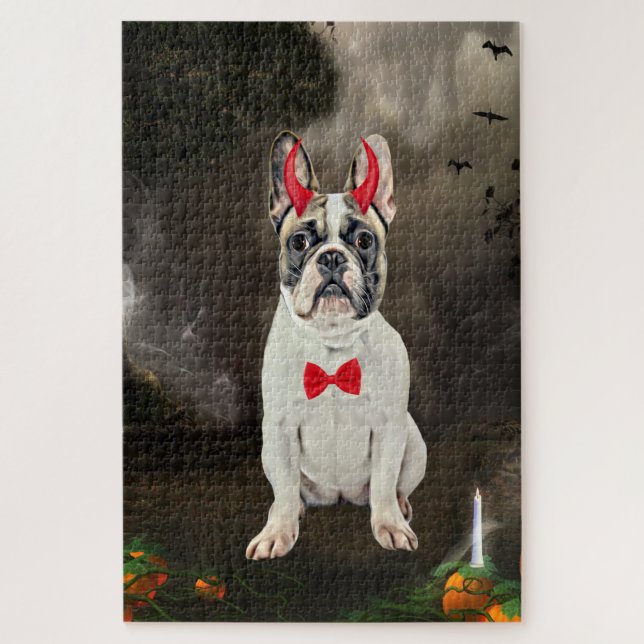 French Bulldog in Halloween Costume Jigsaw Puzzle (Vertical)