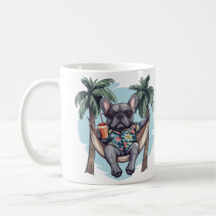 French Bulldog In Hawaiian Top Coffee Mug