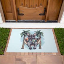 French Bulldog In Hawaiian Top