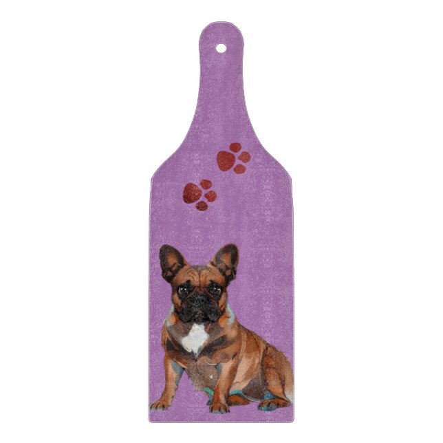 French Bulldog in Neon Cutting Board (Front)