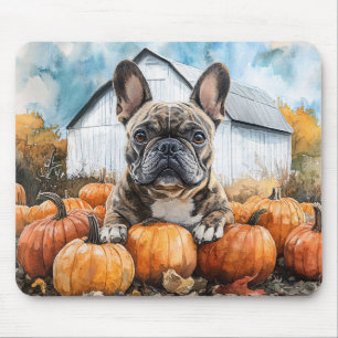 French Bulldog in Pumpkin Patch Mouse Mat