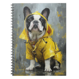 French Bulldog in Raincoat Notebook