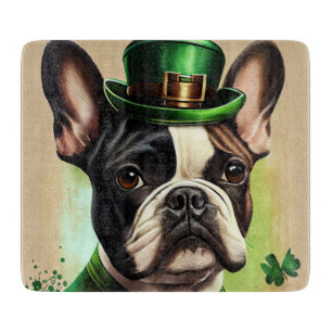 French Bulldog in St. Patrick's Day Dress Cutting Board