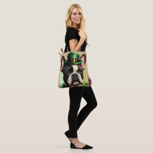 French Bulldog in St. Patrick's Day Dress Tote Bag