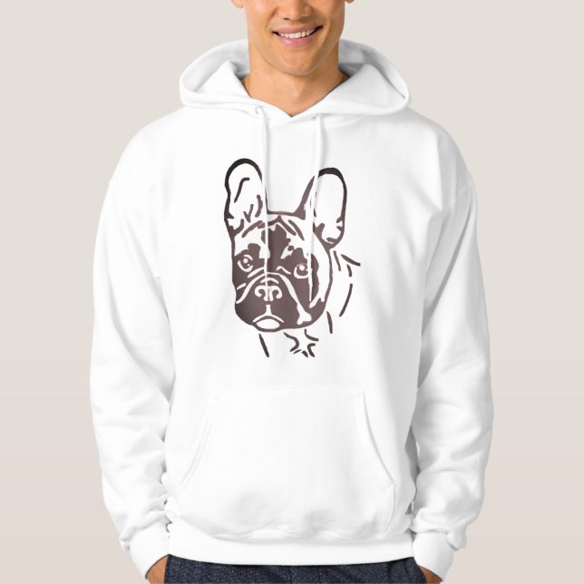 French Bulldog in straw French Bulldog  Hoodie (Front)