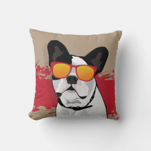 French Bulldog in sunglasses Cushion