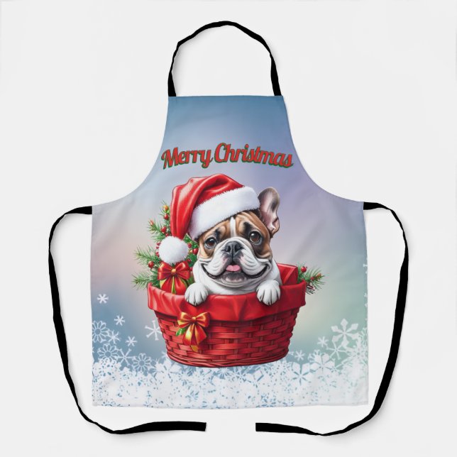 French Bulldog in the basket Apron (Front)