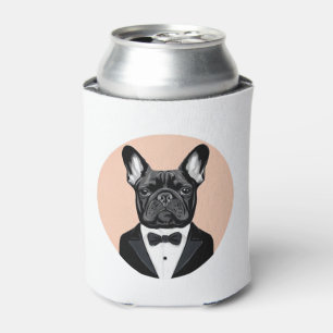 French Bulldog in Tuxedo Can Cooler