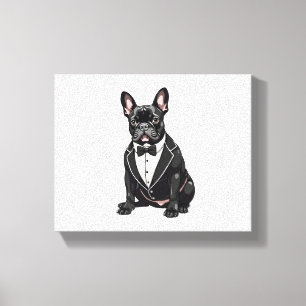 French Bulldog in Tuxedo Canvas Print