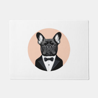 French Bulldog in Tuxedo Doormat