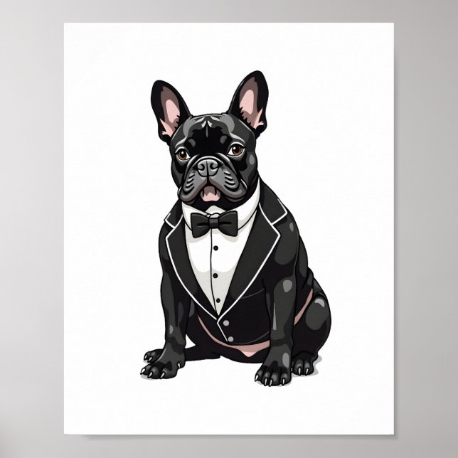 French Bulldog in Tuxedo Poster (Front)