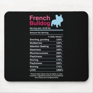 French Bulldog Ingredient Lists  Mouse Mat