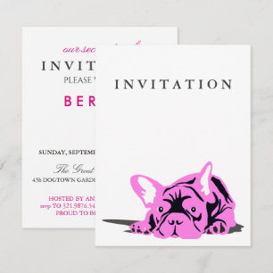 French Bulldog Invitation