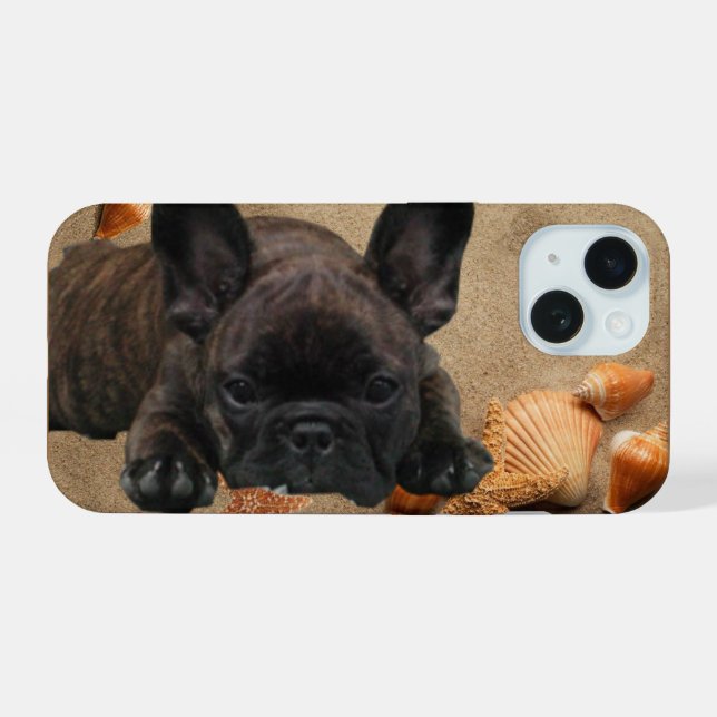 French bulldog iPhone 15 case (Back Horizontal)