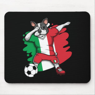French Bulldog Italy Soccer Fans Jersey Football  Mouse Mat