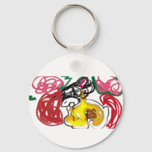 french bulldog joy key ring