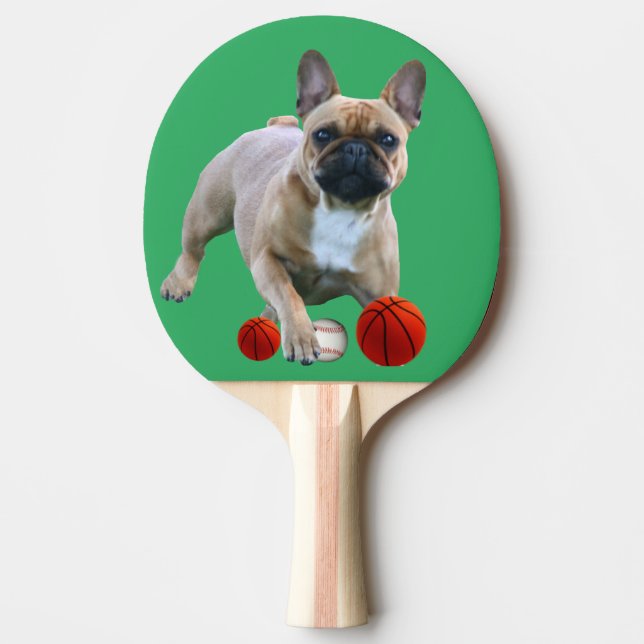 French Bulldog Jump Ping Pong Paddle (Front)