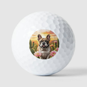 French Bulldog Kaktus Französische Bulldogge Golf Balls