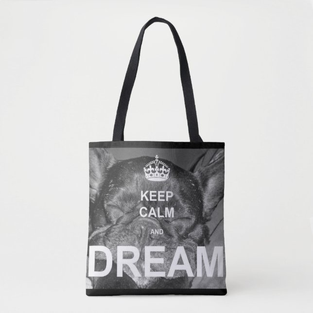 French Bulldog Keep Calm Tote Bag (Front)