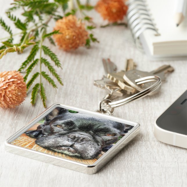 French Bulldog Key Ring (Side)