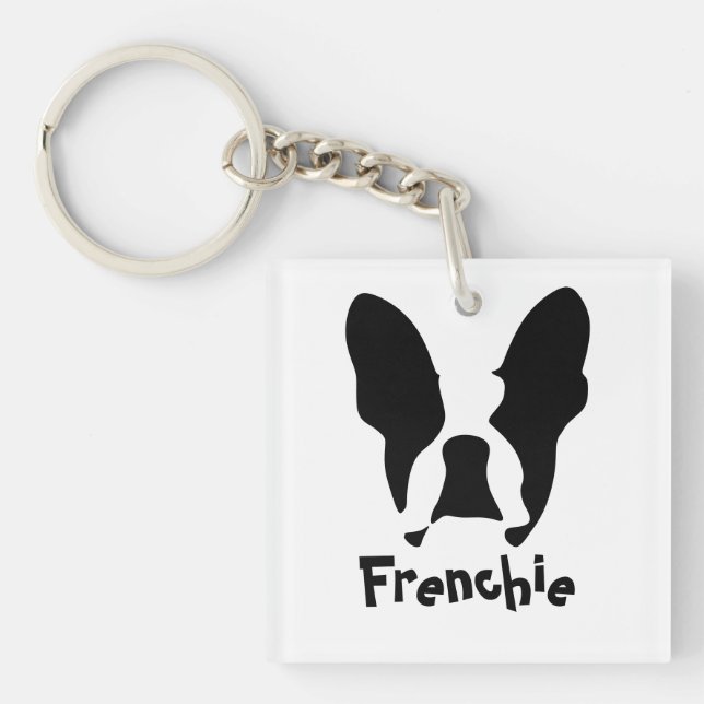 French bulldog  key ring (Front)