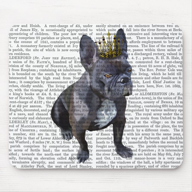 French Bulldog King Mouse Mat (Front)