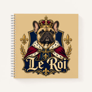 French Bulldog King Royal Dog Design Notebook