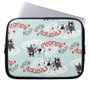 French Bulldog Kiss Laptop Sleeve