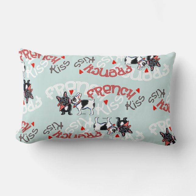 French Bulldog Kiss Lumbar Cushion (Front)