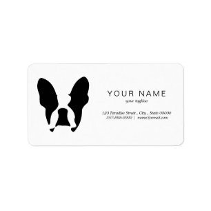 French bulldog label