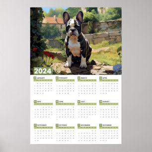French Bulldog Large 2024 Calendar Poster