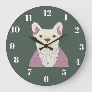 French Bulldog Large Clock