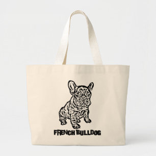 French Bulldog Large Tote Bag