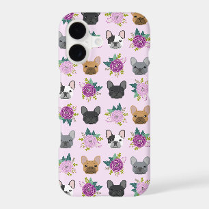 French Bulldog lavender florals