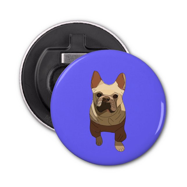 French Bulldog, Lavender Purple Bottle Opener (Front)