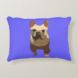 French Bulldog, Lavender Purple Decorative Cushion
