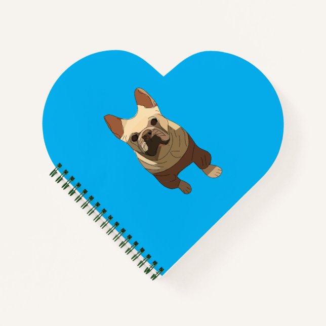 French Bulldog, Lavender Purple Notebook (Front)